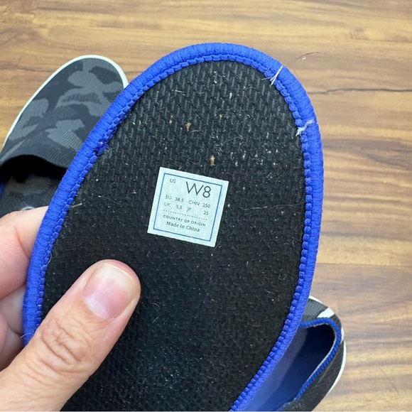 Rothy’s The Original Camo Slip-On Sneakers Gray & Black Size 9 Women’s Washable - Picture 7 of 8